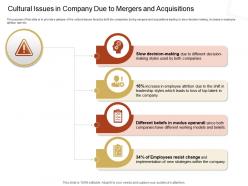 Cultural issues in company due to mergers and acquisitions top ppt powerpoint presentation show