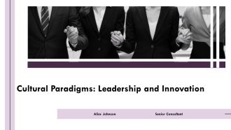 Cultural Paradigms Leadership And Innovation PPT Presentation AT