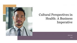 Cultural Perspectives In Health A Business Imperative PPT Outline ACP