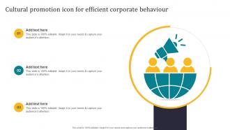 Cultural Promotion Icon For Efficient Corporate Behaviour
