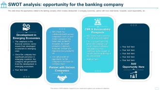 Cultural Shift Toward A Technology SWOT Analysis Opportunity For The Banking Company