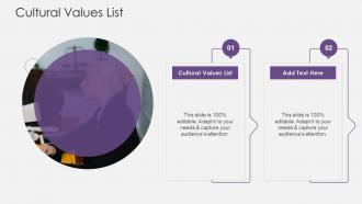 Cultural Values List In Powerpoint And Google Slides Cpb