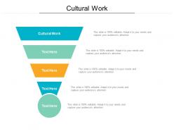 Cultural work ppt powerpoint presentation slides tips cpb