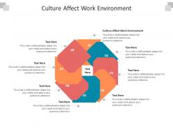 Culture affect work environment ppt powerpoint presentation summary slideshow cpb
