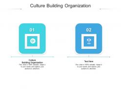 Culture building organization ppt powerpoint presentation model structure cpb