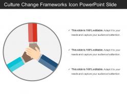 Culture change frameworks icon powerpoint slide