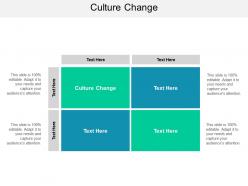 Culture change ppt powerpoint presentation slides brochure cpb
