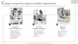 Culture Competence Impact On Global Organizations