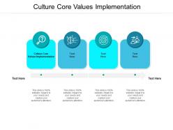 Culture core values implementation ppt powerpoint presentation slides portrait cpb