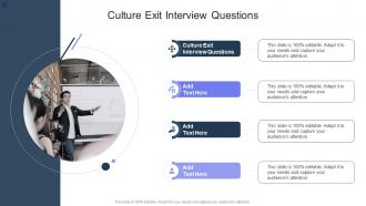 Culture Exit Interview Questions In Powerpoint And Google Slides Cpb