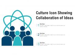 Culture icon showing collaboration of ideas