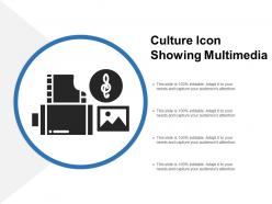 Culture icon showing multimedia