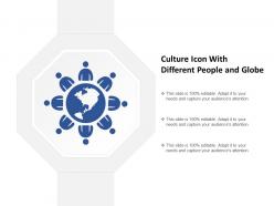 Culture icon with different people and globe