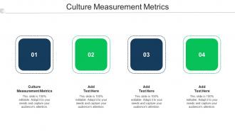 Culture Measurement Metrics Ppt Powerpoint Presentation Layouts Infographics Cpb