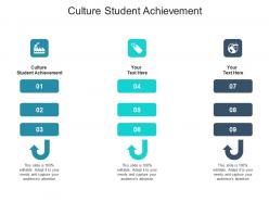 Culture student achievement ppt powerpoint presentation infographics microsoft cpb