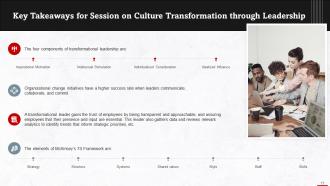 Culture Transformation Through Leadership Training Ppt Content Ready Idea