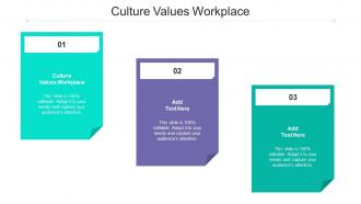 Culture Values Workplace Ppt Powerpoint Presentation Icon Designs Cpb