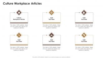 Culture Workplace Articles In Powerpoint And Google Slides Cpb