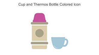 Cup And Thermos Bottle Colored Icon In Powerpoint Pptx Png And Editable Eps Format