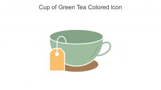 Cup Of Green Tea Colored Icon In Powerpoint Pptx Png And Editable Eps Format