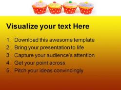 Cupcake muffins food powerpoint templates and powerpoint backgrounds 0211