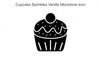 Cupcake Sprinkles Vanilla Monotone Icon In Powerpoint Pptx Png And Editable Eps Format