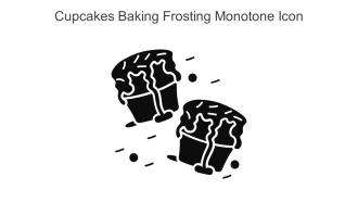Cupcakes Baking Frosting Monotone Icon In Powerpoint Pptx Png And Editable Eps Format