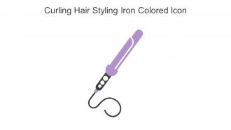 Curling Hair Styling Iron Colored Icon In Powerpoint Pptx Png And Editable Eps Format
