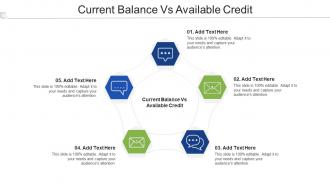 Current Balance Vs Available Credit Ppt Powerpoint Presentation Pictures Cpb