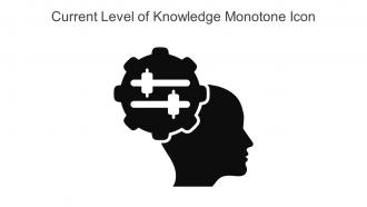 Current Level Of Knowledge Monotone Icon In Powerpoint Pptx Png And Editable Eps Format