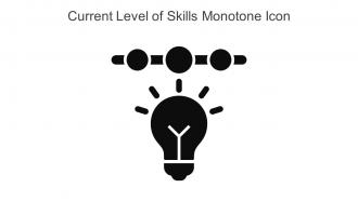 Current Level Of Skills Monotone Icon In Powerpoint Pptx Png And Editable Eps Format