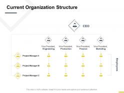 Current organization structure finance marketing ppt powerpoint presentation file samples