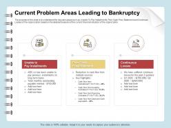 Current Problem Areas Leading To Bankruptcy Pay Ppt File Slides