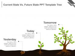 Current state vs future state ppt template tree