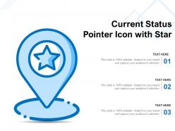 Current status pointer icon with star