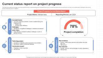 Current Status Report On Project Progress