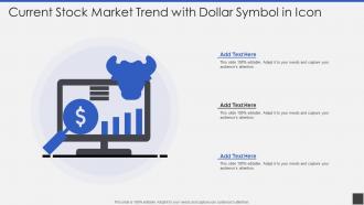 Current Stock Market Trend With Dollar Symbol In Icon