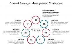 Current strategic management challenges ppt powerpoint presentation portfolio slideshow cpb