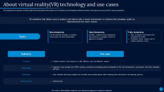 Current Trending Technologies About Virtual Reality Vr Technology And Use Cases