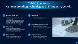Current Trending Technologies In IT Industry Powerpoint Presentation Slides Professionally Slides