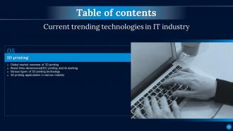 Current Trending Technologies In IT Industry Powerpoint Presentation Slides Unique Ideas