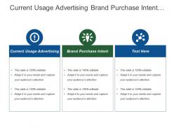 Current Usage Advertising Brand Purchase Intent Chief Council