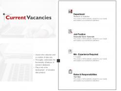 Current vacancies department ppt powerpoint presentation file deck