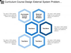 Curriculum course design external system problem manager problem manager