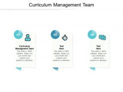 Curriculum management team ppt powerpoint presentation infographics brochure cpb