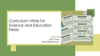 Curriculum Vitae For Science And Education Fields PPT Summary AT