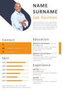 Curriculum vitae powerpoint resume template for self introduction