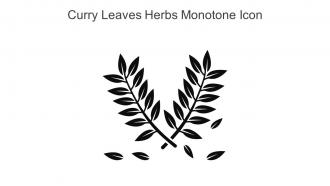 Curry Leaves Herbs Monotone Icon In Powerpoint Pptx Png And Editable Eps Format