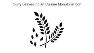 Curry Leaves Indian Cuisine Monotone Icon In Powerpoint Pptx Png And Editable Eps Format
