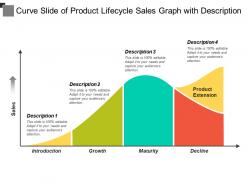 Curve slide of product lifecycle sales graph with description